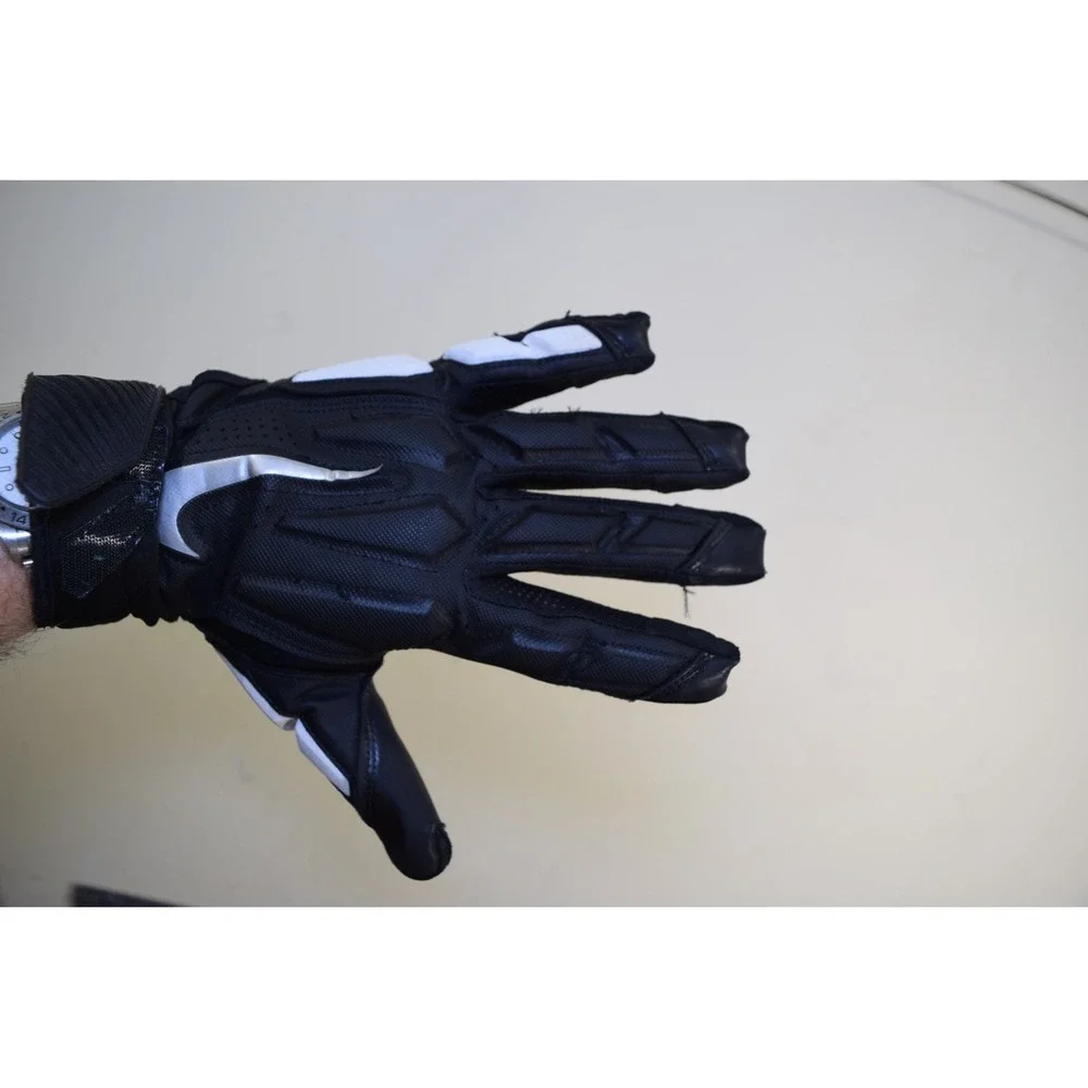 Nike D-Tack 6.0 Gloves Men Size L Black Defensive Tackle Offensive Lineman FLAW